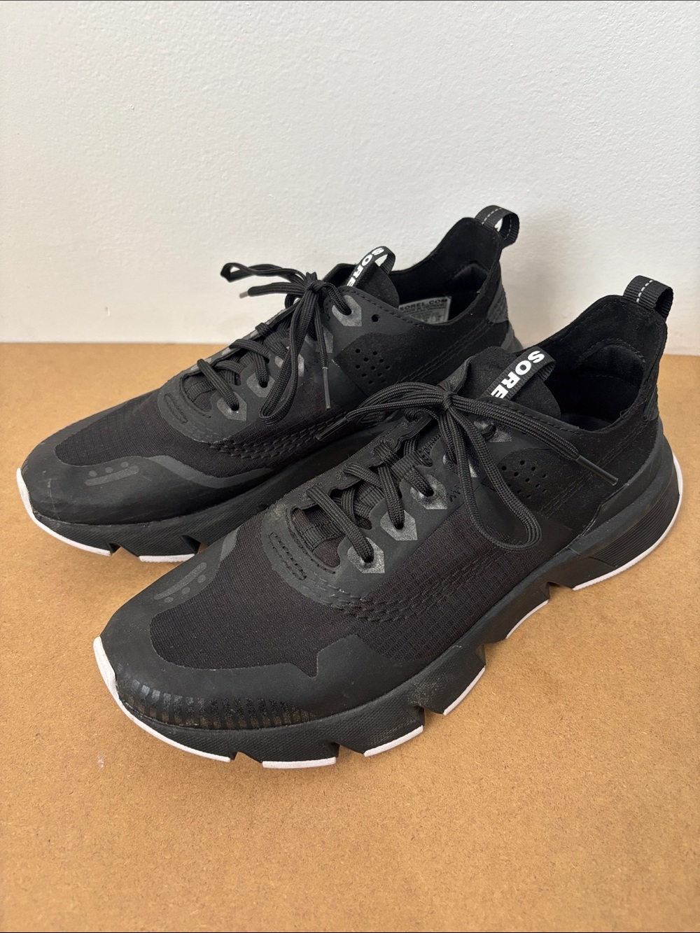 Sorel Black Kinetic Rush Ripstop Sneakers Size 8